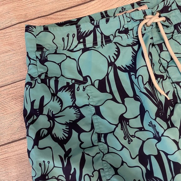 MENS TRUNKS SURF & SWIM BLUE TROPICAL HAWAIIAN BOARD SHORTS SIZE 36 - Picture 2 of 11